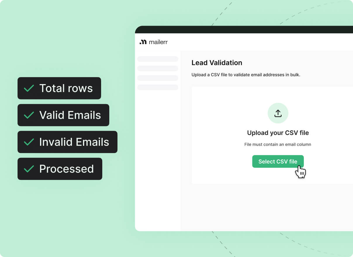 Lightning lead validation
